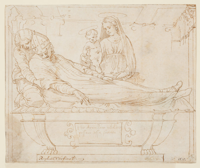 Entwurf für das Grabmal eines Bischofs (Kardinal Armellini?) de Baldassare Peruzzi