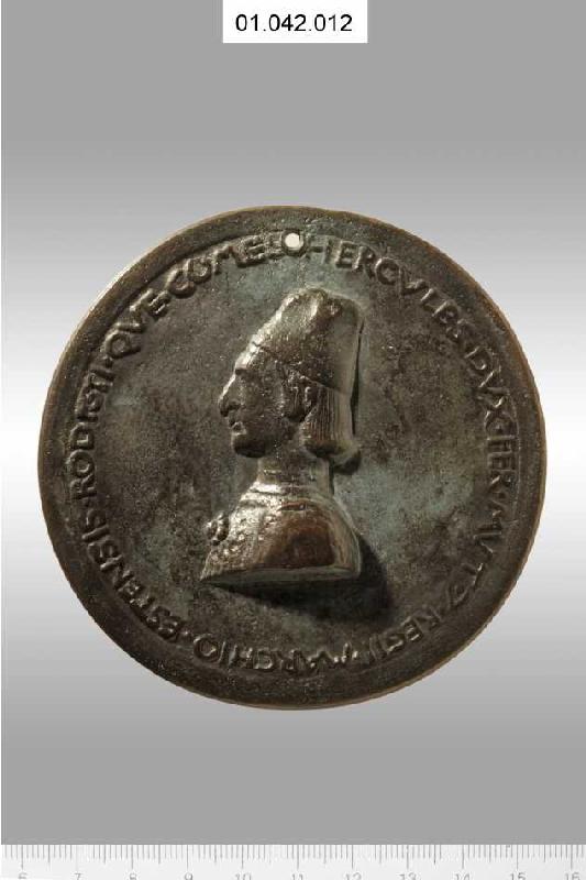 Medaille auf Herzog Ercole I. d'Este. Münzstand Ferrara, nach 1471 de Baldassare Estense