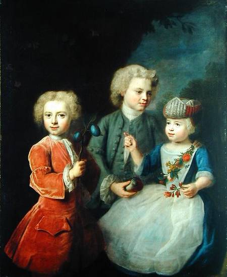 The Children of Councillor Barthold Heinrich Brockes (1680-1747) de Balthasar Denner