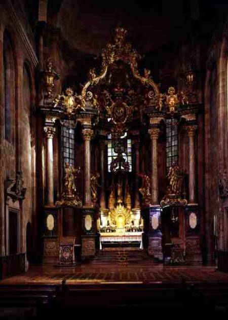 The high altar in the east choir, designed de Balthasar  Neumann