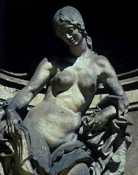 Detail from a sculpture of a nymph