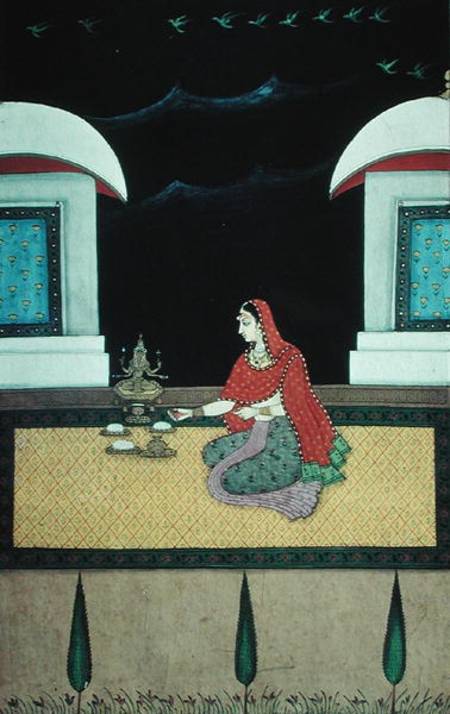 Woman Seated on a Rug de Bangazi Ragini
