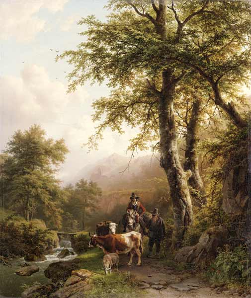 Italian Landscape de Barend Cornelisz. Koekkoek