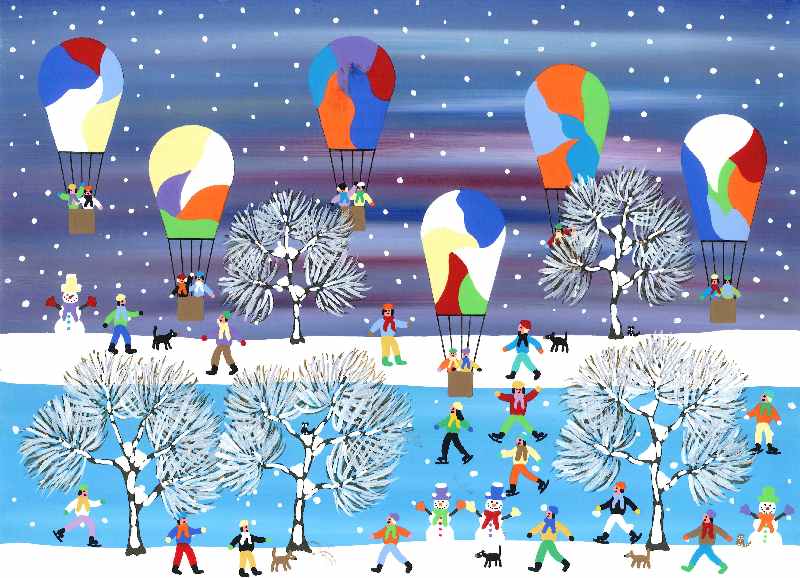Balloons in the snow de Gordon Barker