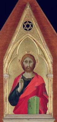 Christ Blessing, c.1325 (oil on panel) de Barna  da Siena