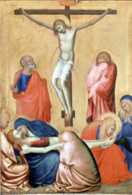 The Crucifixion and the Lamentation de Barna  da Siena