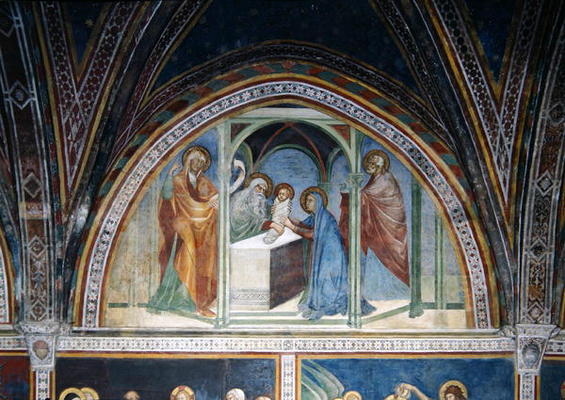 The Circumcision, from a series of Scenes of the New Testamant (fresco) de Barna  da Siena