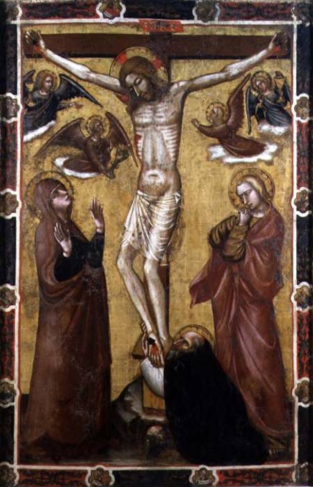 Christ Crucified - Painted Processional Banner de Barnaba da Modena