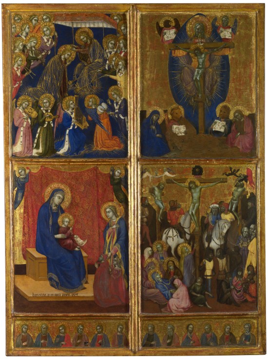 The Coronation of the Virgin. The Trinity. The Virgin and Child with Donors. The Crucifixion. The Tw de Barnaba da Modena