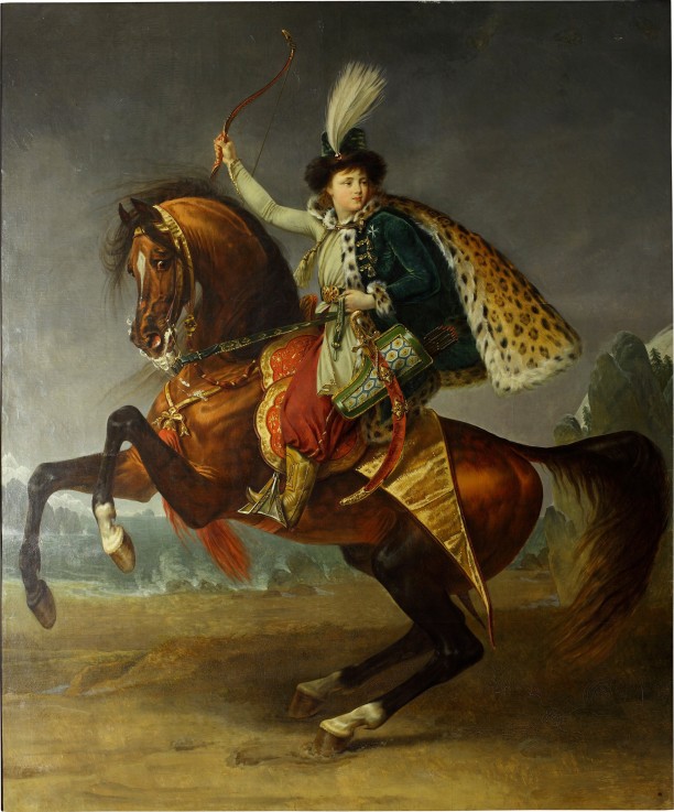 Equestrian portrait of Prince Boris Nikolayevich Yusupov (1794-1849) de Baron Antoine Jean Gros