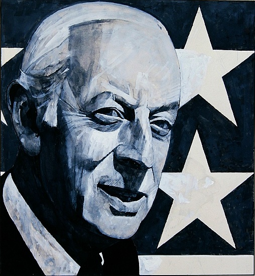 Portrait of Alistair Cooke, illustration for The Listener, 1970s de Barry  Fantoni