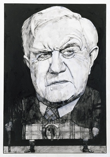 Portrait of Andrew Cruickshank, illustration for The Sunday Times de Barry  Fantoni