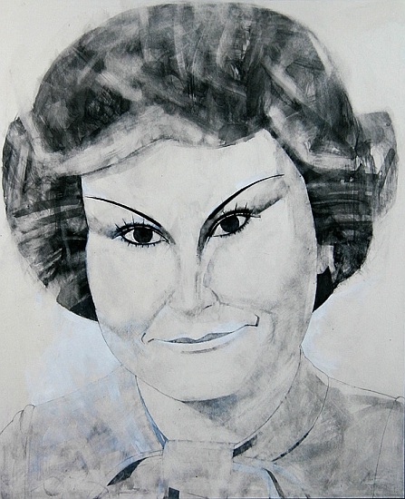 Portrait of Angela Rippon, illustration for The Media Mob (gouache and pencil on paper) de Barry  Fantoni