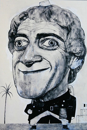 Portrait of Marty Feldman, illustration for The Sunday Times, 1970s de Barry  Fantoni