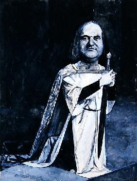 Portrait of Lord Weidenfeld, illustration for Private Eye