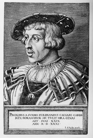 Portrait of Ferdinand I of Habsburg de Barthel Beham