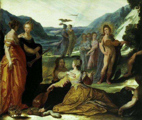 B.Spranger / Apollo, Pallas and Muses de Bartholomäus Spranger
