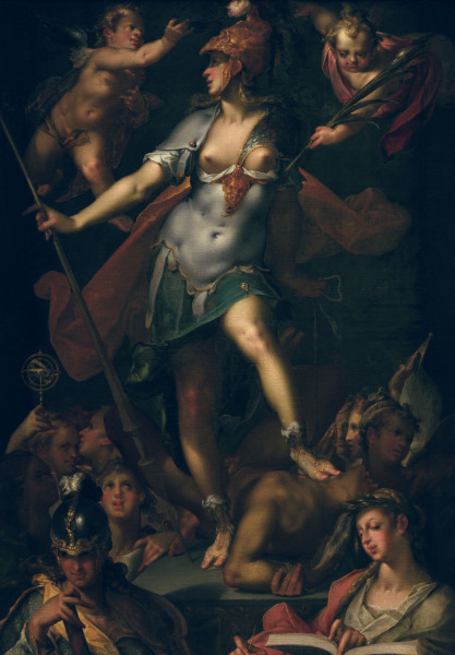 Spranger / Minerva as Victor / c.1591 de Bartholomäus Spranger