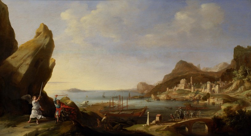 Coastal Landscape with Balaam and the Ass de Bartholomeus Breenbergh