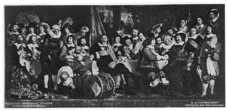 Celebration of the Peace of Munster, 1648, at the Crossbowmen's Headquarters de Bartholomeus van der Helst