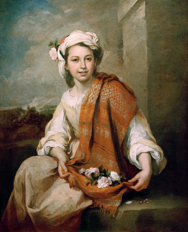 Der Frühling als Blumenmädchen de Bartolomé Esteban Perez Murillo