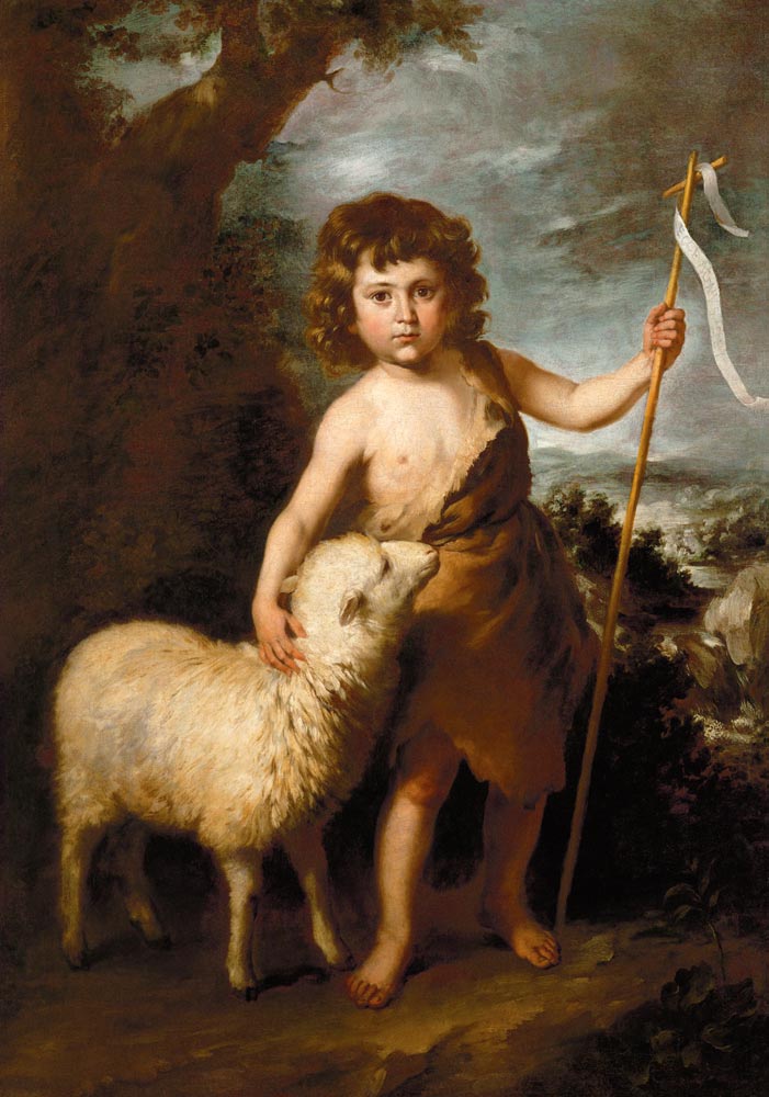 Johannes der Täufer als Kind de Bartolomé Esteban Perez Murillo