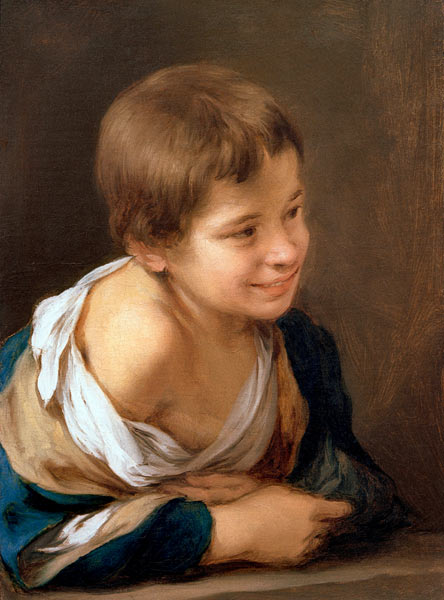 A Peasant Boy Leaning on a Sill de Bartolomé Esteban Perez Murillo