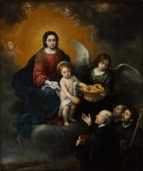The Infant Christ Distributing Bread to the Pilgrims de Bartolomé Esteban Perez Murillo