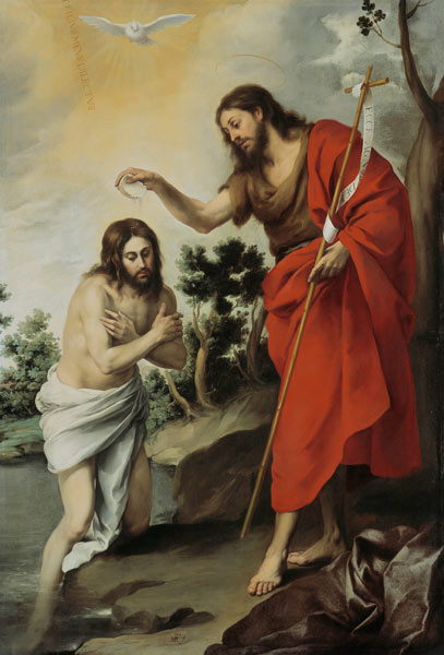 The Baptism of Christ de Bartolomé Esteban Perez Murillo