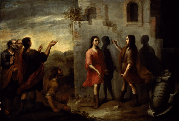 Invention of Painting / Murillo / c.1660 de Bartolomé Esteban Perez Murillo