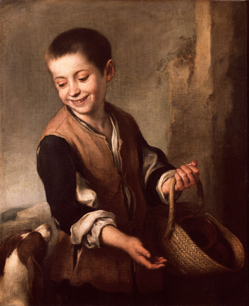 Murillo / Boy with Dog / Paint./ c.1660 de Bartolomé Esteban Perez Murillo