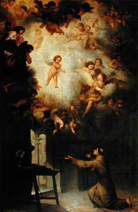 Vision of St. Anthony of Padua (1195-1231) de Bartolomé Esteban Perez Murillo