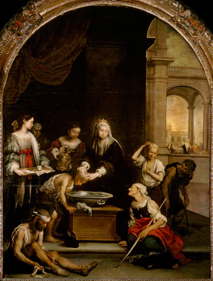 Santa Elizabeth de Hungría ayudando los enfermos y leprosos de Bartolomé Esteban Perez Murillo