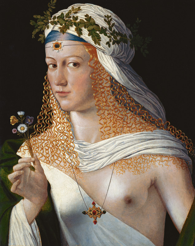 Idealised Portrait of a Courtesan as Flora de Bartolomeo Veneto