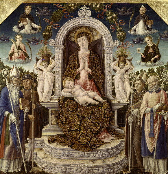 B.Vivarini /Mary w.Child & Saints/ Ptg. de Bartolomeo Vivarini