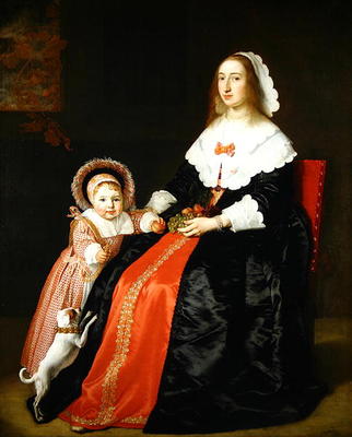Portrait of a Mother and Child, 1644 (oil on canvas) de Bartolomeus van der Helst
