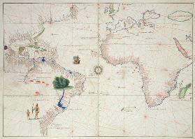 The New World, from an Atlas of the World in 33 Maps, Venice, 1st September 1553(see also 330961)