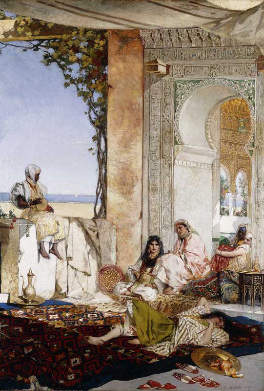 Frauen in einem Harem in Marokko de Benjamin Constant