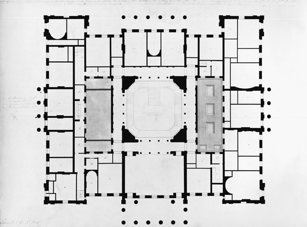 Plan of the Mezzanine floor, 1815 de Benjamin Dean Wyatt