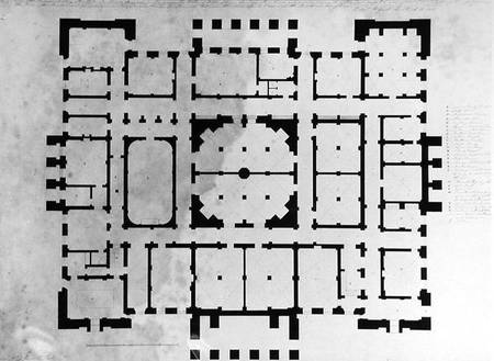Plan of the Basement floor of a house, 1815 de Benjamin Dean Wyatt