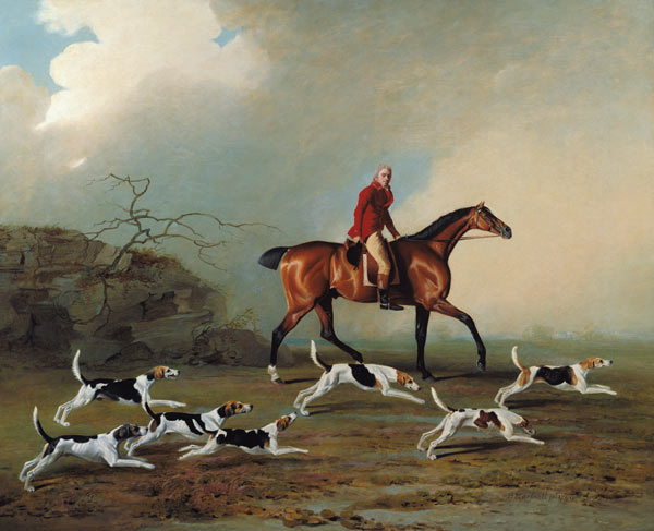 Captain W.H. Rickets at the fox-hunt in Longwood. de Benjamin Marshall