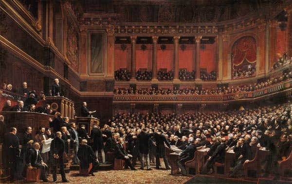 Louis Adolphe Thiers (1797-1877) Acclaimed by the Deputies During a Meeting, 16th June 1877 de Benjamin Ulmann