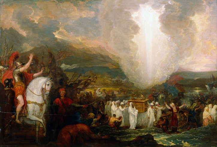 Joshua passing the River Jordan with the Ark of the Covenant de Benjamin West
