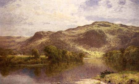 A Still Pool on the River Conway, Churchpool, Below Bettwys-y-Coed de Benjamin Williams Leader