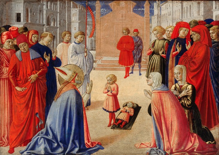 Saint Zenobius raises a boy from the dead de Benozzo Gozzoli