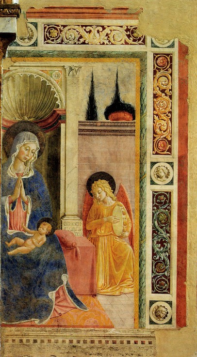 Madonna and Child with Angel de Benozzo Gozzoli