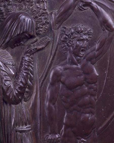 Perseus Rescuing Andromeda, detail of a screaming man de Benvenuto Cellini