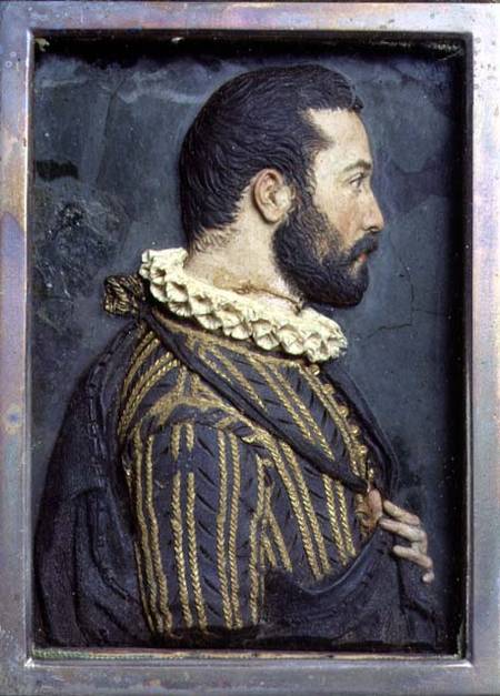 Portrait Relief of Francis I King of France (1494-1547) (wax) de Benvenuto Cellini
