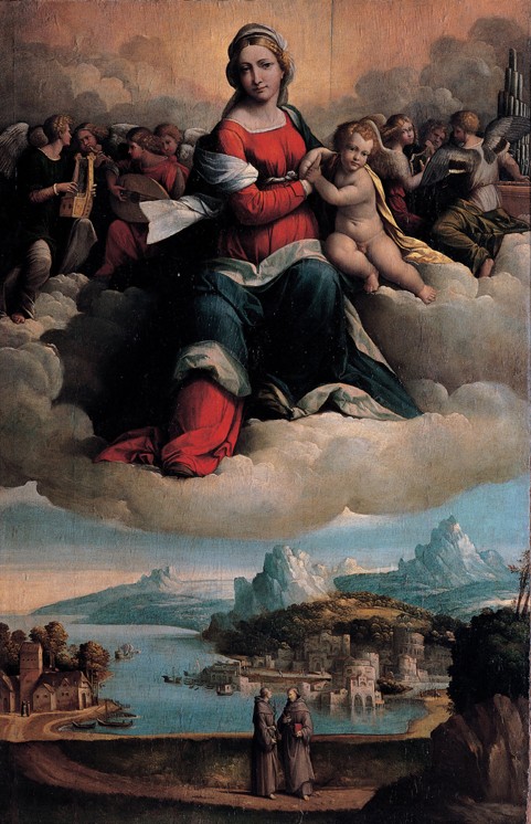 Madonna and Child in glory with the saints Anthony of Padua and Francis de Benvenuto Tisi da Garofalo