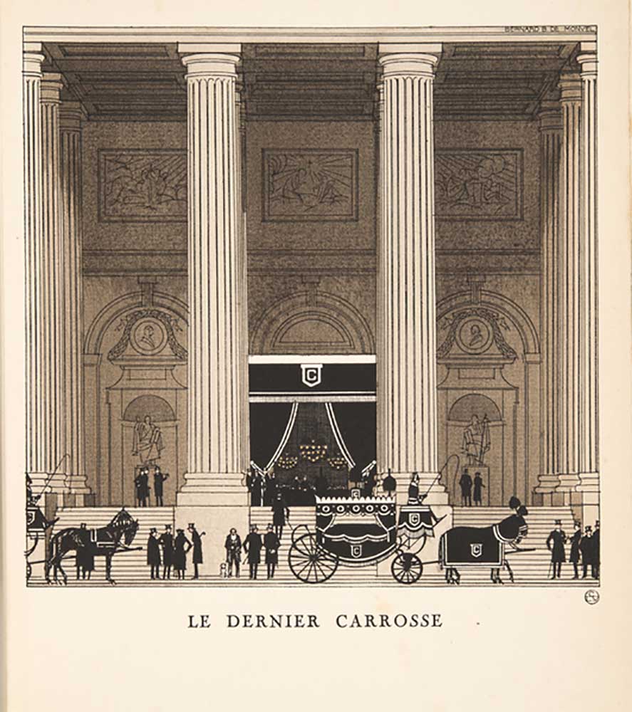 Le Dernier Carrosse, from a Collection of Fashion Plates, 1920 de Bernard Boutet de Monvel